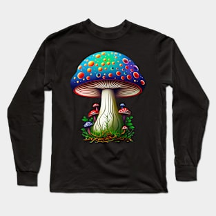 Colorful Hippie Magical Mushrooms Long Sleeve T-Shirt